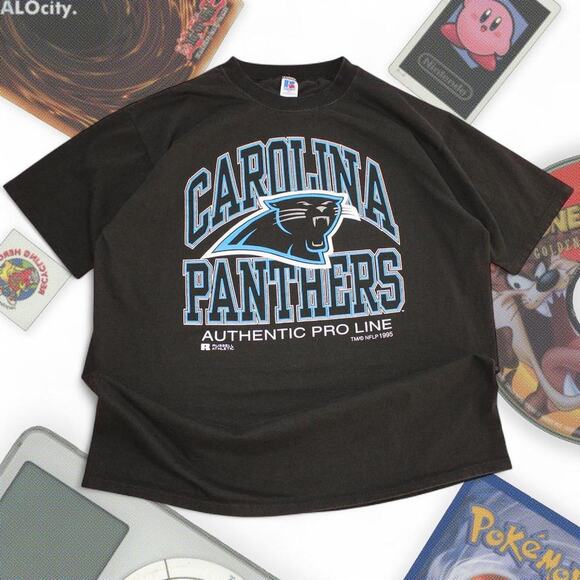 Vintage 90's Carolina Panthers NFL Graphic Tee - Picture 1 of 6